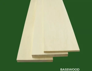 Lindenholz dünnes Lager Holz Brett Ofen getrocknet Holz Rohling Drehmaschine 1/4" x 1-1/2" x 16" - Bild 1 von 1