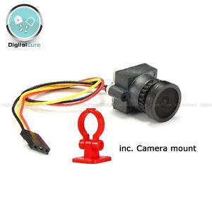 FPV 700TVL Mini Camera 2.8mm 110° FOV 3.3-5V PAL NTSC + Mount - Racing Quad CCTV