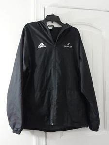 Adidas XL Men Wind Shell Jacket Raincoat Black For Hublot Swiss Watch Co. - Picture 1 of 17