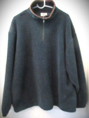 CHAQUETA JERSEY MICRO/POLIÉSTER VERDE OSCURO VINTAGE HOMBRE TIMBERLINE-COLO. 1/2 CREMALLERA "XL" Foto 1 de 4