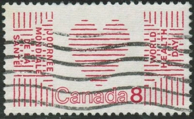 Canadá sc#560i Día Mundial de la Salud de las Naciones Unidas, papel opaco, usado Foto 1 de 2