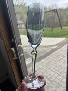 Kolonie Glas blau Schale klarer Stiel Bijoux Sektflöte sehr guter gebrauchter Zustand - Bild 1 von 6