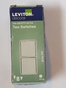Leviton 5634-WS Double Switch - Picture 1 of 3