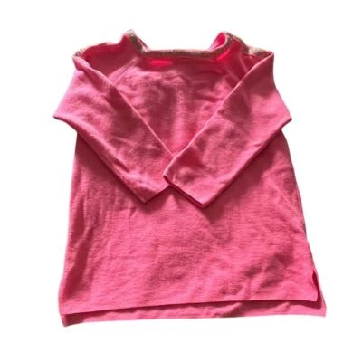Suéter Crewcuts Niñas Rosa Brillo Ribete, Talla 12 Foto 1 de 4