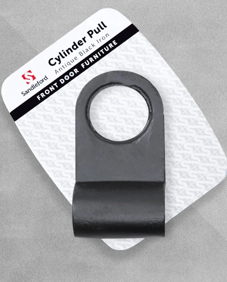 Sandleford - Cylinder Door Pull Antique Black Iron 45 x 85mm