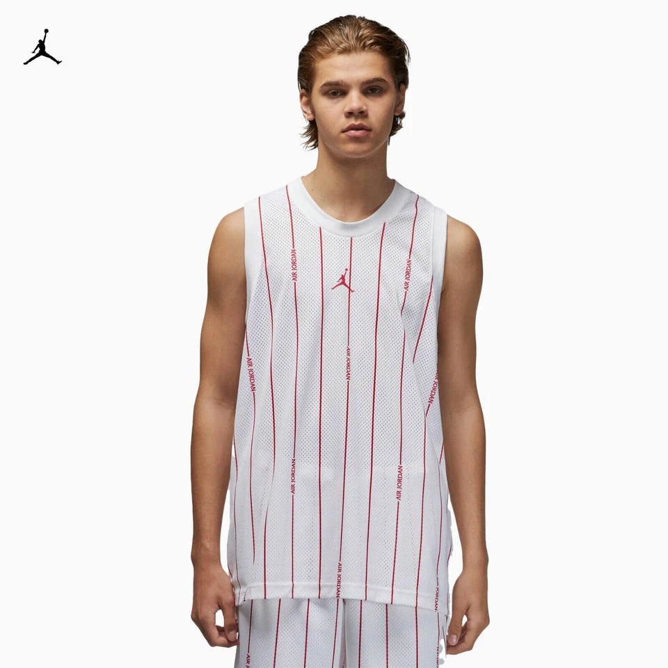 Nike Jordan Essential Printed Jersey DM1380-100 White/Red Men's Size XL