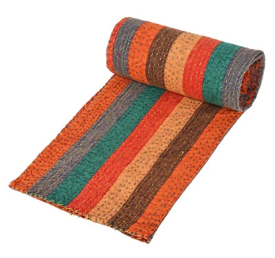 Indian Handmade Kantha Quilt Bedding Bedspread Blanket Throw Patchwork Print