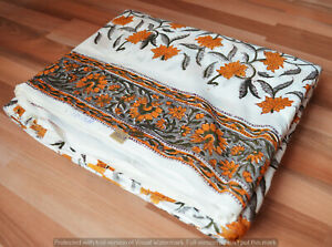 Pure Cotton 3 Yard Ethnic Floral Print Indian Fabric Running Hand Block Print