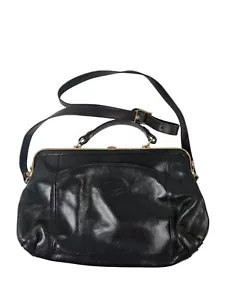 Vintage Oroton Australia Doctor Satchel Black Leather Convertible Crossbody Bag - Bild 1 von 9