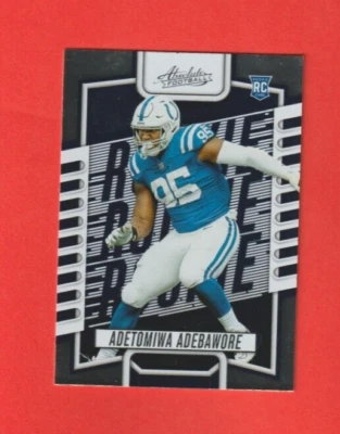 2023 Panini Absolute ROOKIE # 194 Adetomiwa Adebawore INDIANAPOLIS COLTS RC - Image 1 of 2