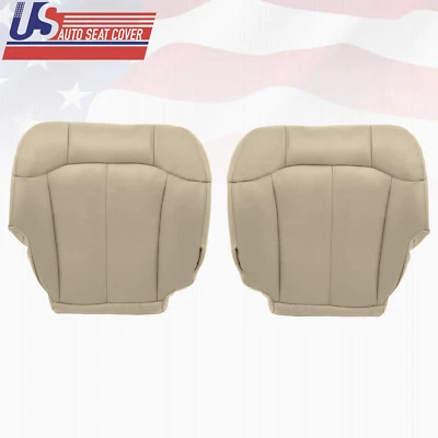 2000 2001 2002 GMC Yukon XL 1500 Driver & Passenger Bottom Vinyl Seat Cover Tan - Image 1 of 4