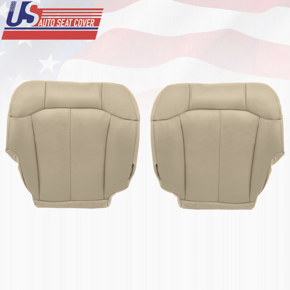 GMC Yukon XL 1500 2000 2001 2002 cubierta de asiento inferior de vinilo bronceado para conductor y pasajero Foto 1 de 4