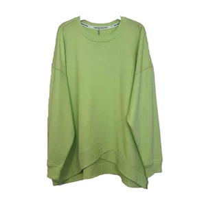 Calvin Klein Performance Sport Damen Neon Grün Pull Over Crew Top Übergröße 1x - Bild 1 von 9