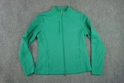 Peter Millar Jacket Womens Medium Green Full Zip Golf Pockets Band Collar - Image 1 of 4
