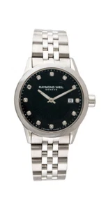 Raymond Weil Ladies Freelancer Black Diamond Dial-MSRP $1150 - Picture 1 of 5