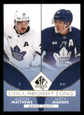 2022-23 SP Authentic Collaborations Blue #C21 Auston Matthews/Mitch Marner - Image 1 of 2
