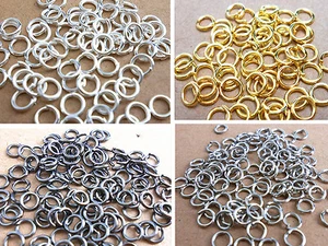 Wholesale 500PCS Lots 4 Colors Jewelry Making 3-9MM Jump Rings Open Connectors - Picture 1 of 10