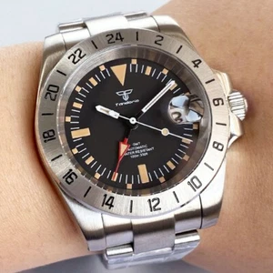 Tandorio Explore 2 Sapphire 40mm NH34 GMT 20ATM Diving Automatic Men Watches - Picture 1 of 7
