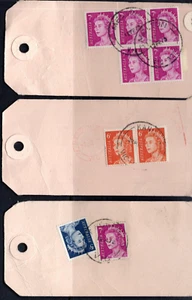 1970's QEII Post MAIL PARCEL Tag Label Australia x 3 REF: TG30 - Picture 1 of 1