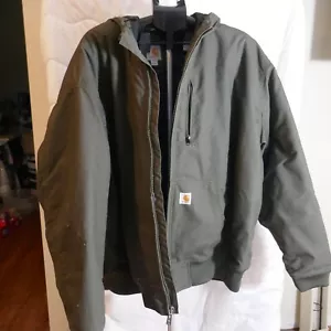 Chaqueta Carhartt Quick Duck 3XL verde con capucha - Imagen 1 de 11