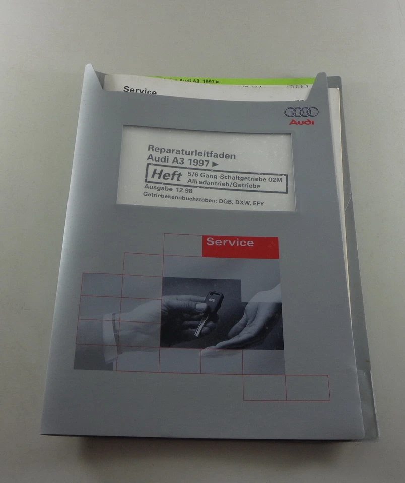 Manual De Taller Audi A3 8L 5 / 6 Velocidades Transmisión 02M Quattro Desde 1997 - Imagen 1 de 1