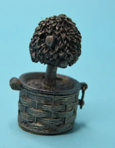 Russ Berrie Pewter Topiary Keepsake Box - Picture 1 of 4