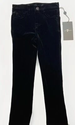 Pantalones de terciopelo negro 7 For All Mankind para niñas talla 4 “The Skinny”  Foto 1 de 4
