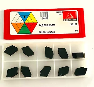 CERATIZIT FX6.5N0.30-M1 SR127 ORIGINAL HARTMETALL-NUTEINSATZ NEU 10-tlg. - Bild 1 von 4