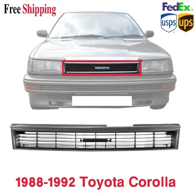  For 1988-1992 Toyota Corolla New Grille Gray Plastic TO1200113 14506725 - Изображение 1 из 4