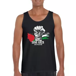 Save Gaza Palästina Trägershirt palästinensische Flagge Tanktop mit Faust Top Unterstützer Geschenke - Bild 1 von 4