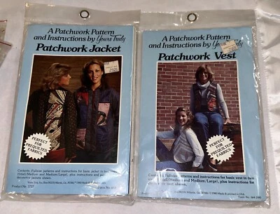 2 Uncut Quilted Patchwork Vest Sewing Patterns By Yours Truly Vintage 1980's - Image 1 of 2