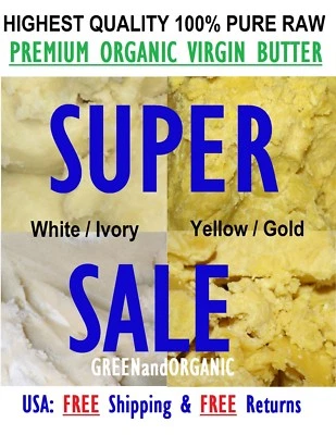 Manteca de karité africana cruda 32 oz/1/2 lb 100 % pura orgánica sin refinar de Ghana a granel Foto 1 de 4