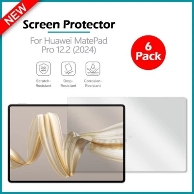 6-Pack LCD Clear HD Screen Protector for Android Huawei MatePad Pro 12.2 (2024) - Image 1 of 4