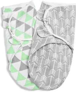 Swaddle Blanket, 0-3 Months Adjustable Infant Baby Swaddling Wrap Set of 3 - Picture 1 of 8