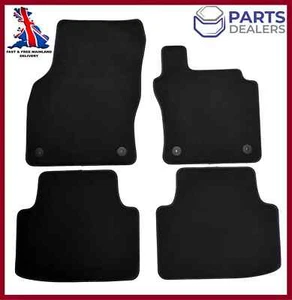 GENUINE VW PASSAT B8 VELOUR CARPET FLOOR MATS MAT SET BLACK R-LINE 2014-2024 NEW - Picture 1 of 10