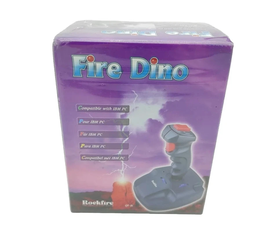 Rockfire Fire Dino IBM PC Joystick Brand New + Sealed 1993 Vintage Retro Gaming - Image 1 of 4