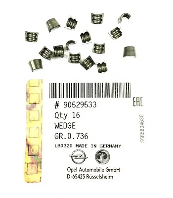 16x Cuñas de válvula originales Opel Astra, Corsa, Vectra, Zafira, Insignia - 90529533 Foto 1 de 3