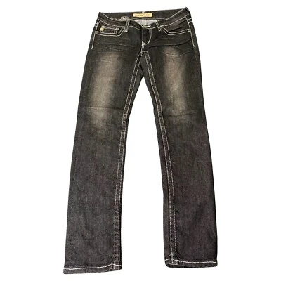 Big Star Jeans Womens 28R Skinny Low Rise Dark Wash Denim Black 31x31 - Image 1 of 4