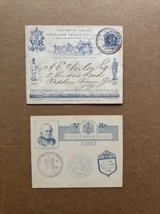 Great Britain 1890 Penny Black Jubilee Stationery (01) =Env +Card +6 Spec CXLs - Picture 1 of 2