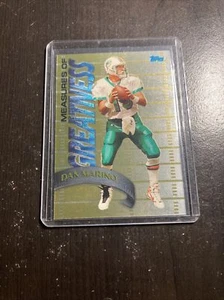 Dan Marino TOPPS MEASURES OF GREATNESS CARD NFL 1998 T13-123 - Picture 1 of 2