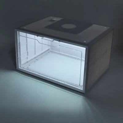 LED Shoe Box Transparent Room Door Stackable Sneaker Storage Display Case - Image 1 of 4