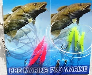 Shrimp Vorfach für Norwegen, Pink oder Chartreuse, fängt genial, Paternoster - Bild 1 von 1
