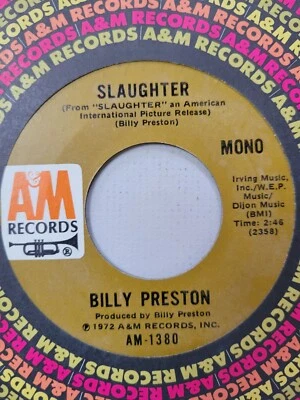 Nos 45- BILLY PRESTON - SLAUGHTER / GOD LOVES YOU -Mono A&M - Image 1 of 4