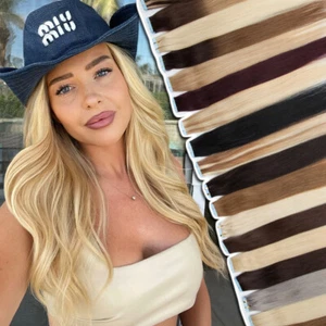 CLEARANCE Stick Tape In Human Remy Hair Extensions Skin Weft 14/16/18/20/22Inch - Picture 1 of 26