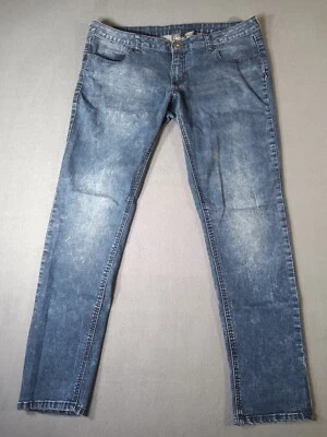 Pantalones de mezclilla para mujer City Streets azul talla 15 lavado medio 38" W 30,5" entrepierna tiro bajo Foto 1 de 4