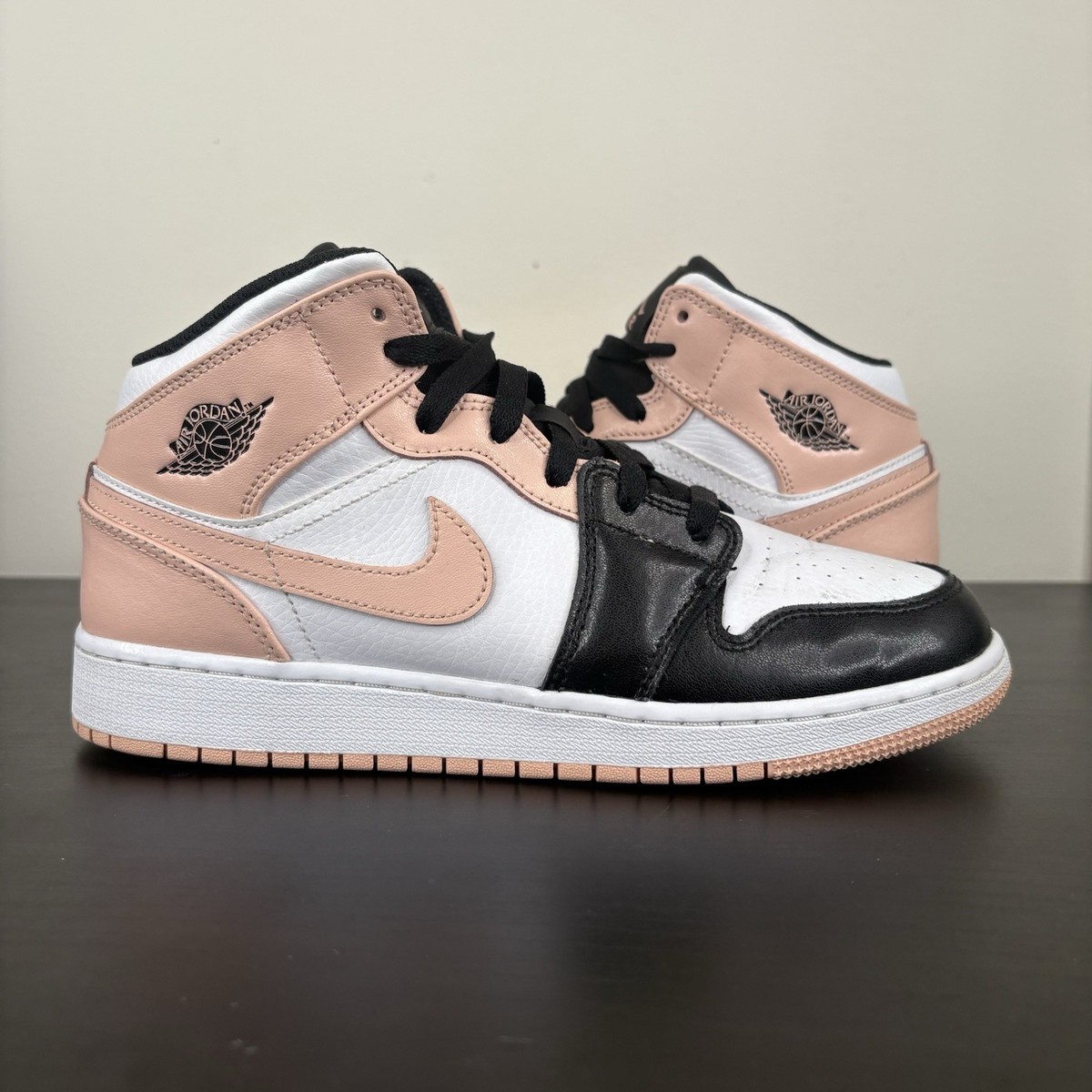 Jordan Air 1 Mid GS White/Black/Crimson Tint | eBay