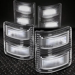 FOR 08-16 FORD SUPERDUTY BLACK WHITE LED TOW/SIDE MIRROR RUNNING+SIGNAL LIGHT - Picture 1 of 9