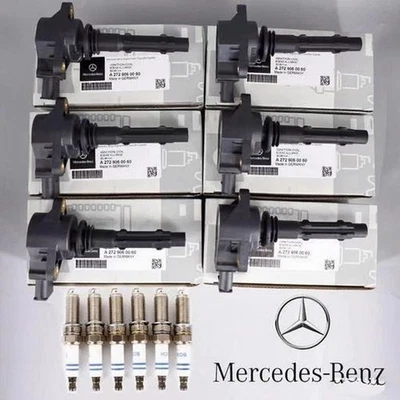 6 Set UF535 Ignition Coils & Spark Plugs for Mercedes C250 GL450 ML350 19005267 - Image 1 of 4