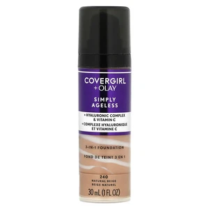 Olay Simply Ageless, 3-in-1 Foundation, 240 Natural Beige, 1 fl oz (30 ml) - Picture 1 of 3