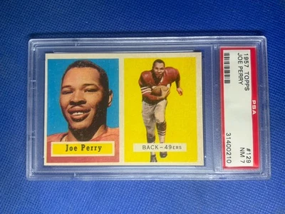 1957 Topps - #129 Joe Perry 49ers Salón de la fama PSA 7 Foto 1 de 2